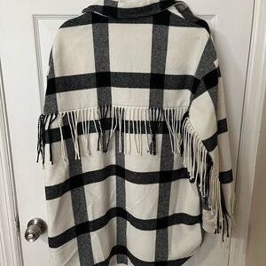 Plaid Fringe Women's Flannel